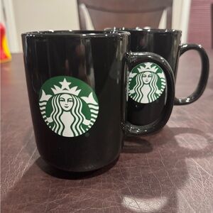 Starbucks Classic Black Mug with Iconic Green Logo